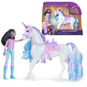 Unicorn Academy, Layla & Glacier Set with 2 Riding Accessories & Hair Styling...